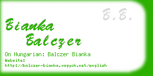 bianka balczer business card